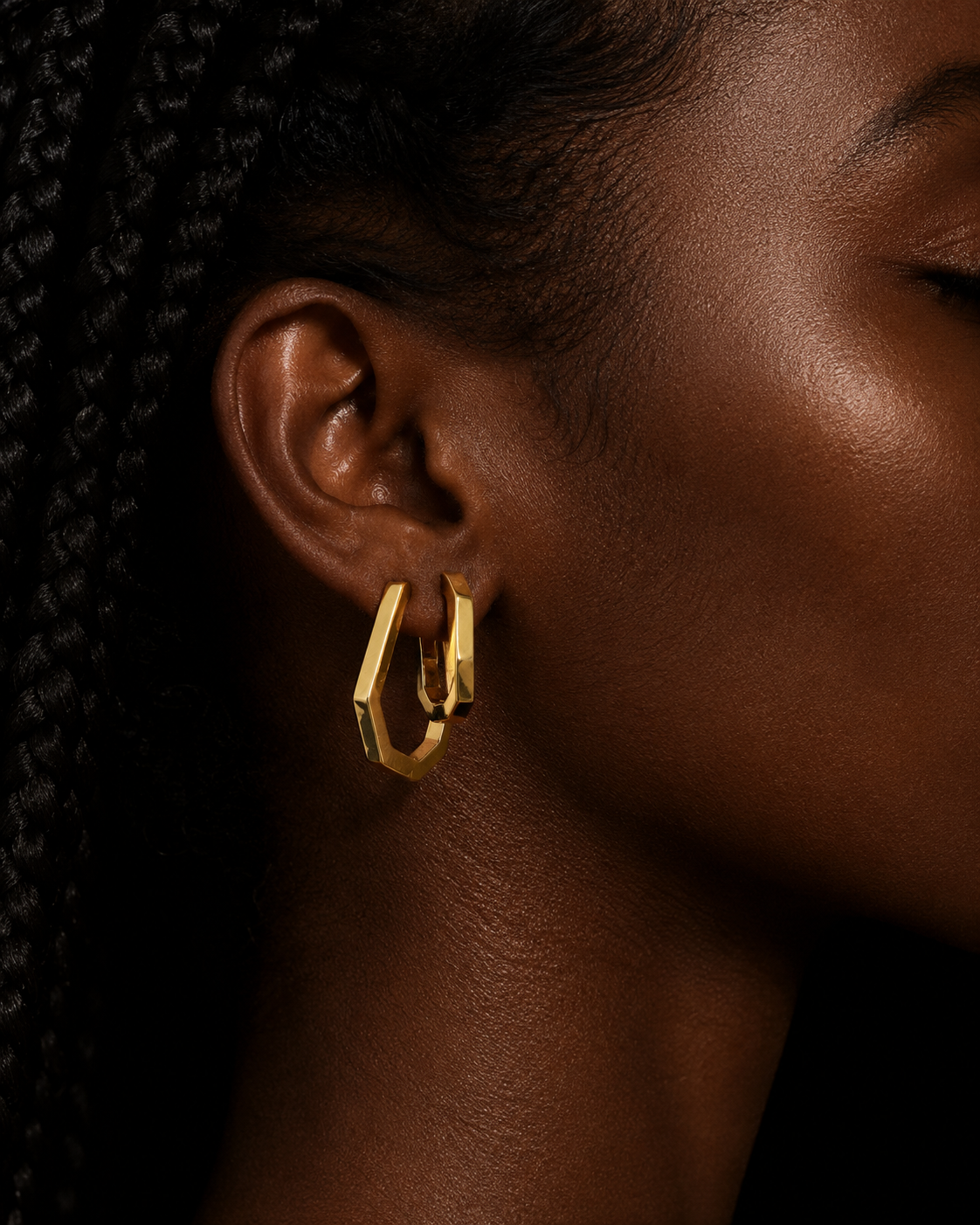 Boucles d'oreilles Créoles Wave