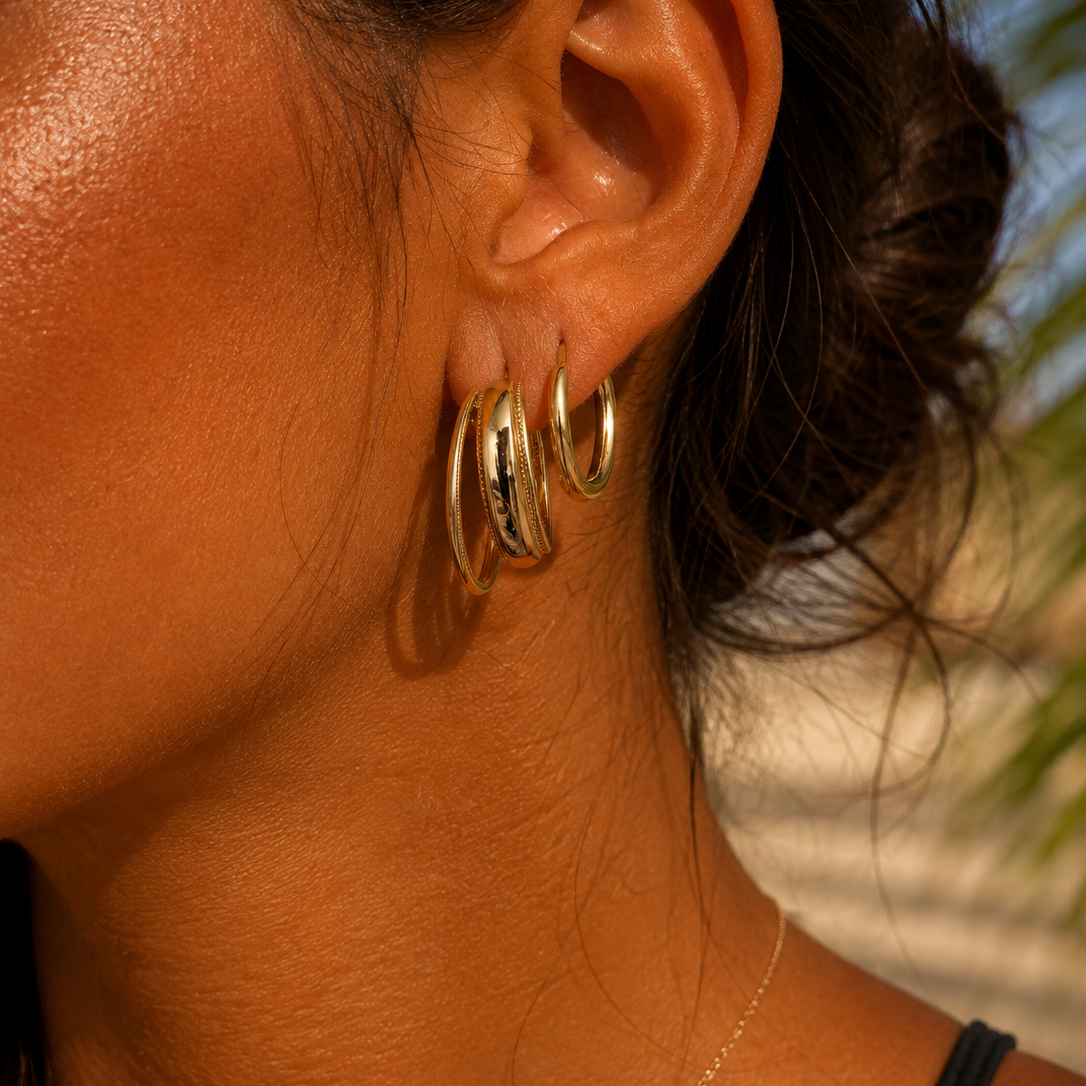 Boucles d'oreilles Créoles Duo