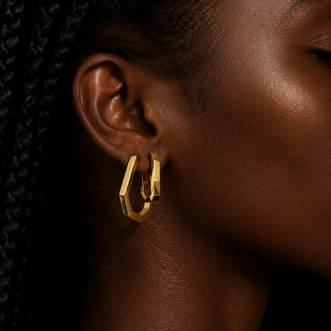Boucles d'oreille Créoles Géo