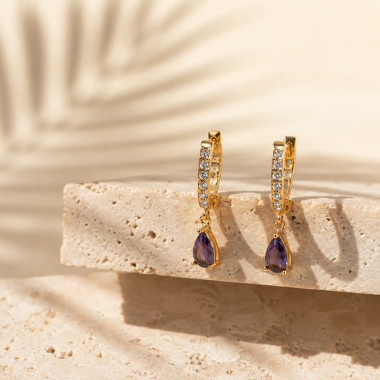 Boucles d'oreilles Créoles Sunset